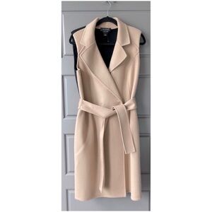 St John cashmere wool sleeveless trench coat size 12